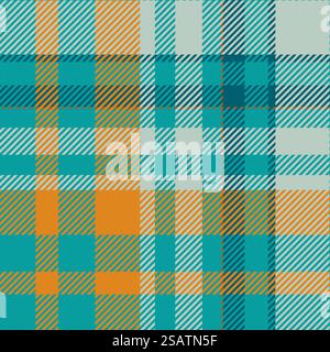 Tartan scotland nahtlose karierte Muster Vektor. Retro-Hintergrundmaterial. Vintage Karomuster Farbe quadratische geometrische Textur für Textildruck, Geschenkpapier, Geschenkkarte, Tapete flaches Design. Tartan scotland nahtlose karierte Muster Vektor. Retro-Hintergrundmaterial. Quadratische geometrische Textur in Vintage-Karomuster. Stock Vektor