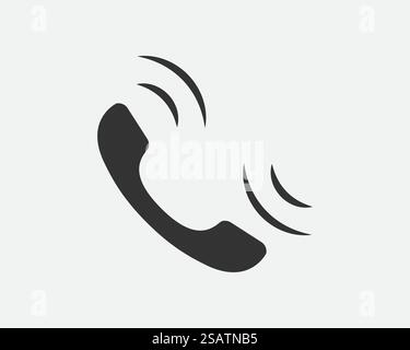 Auf das Symbol "Telefon" Vector Illustration. Call Center App. Telefon Symbole trendig Flacher Stil. Kontakt Silhouette. Stock Vektor