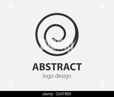 Geometrisches Vektorlogo in einem Kreis. High-Tech-Logo für Nanotechnologie, Kryptowährung und mobile Anwendungen in einem einfachen linearen Design. Abstraktes Logo. Vektor-Logo-Vorlage. Stock Vektor