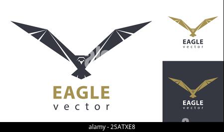 Adler fliegender Vektor. Eagles-Logo. Moderner Stil. Stock Vektor
