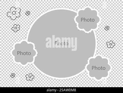 Babyfotorahmen fantastische Montagen Lieblingsfotos. Vektorabbildung... Babyfotorahmen fantastische Montagen Lieblingsfotos Stock Vektor