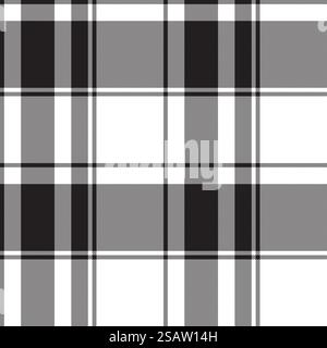 Nahtloses Muster mit Stoffstruktur schwarz weiß. Vektorabbildung... Nahtloses Muster mit Stoffstruktur schwarz weiß Stock Vektor