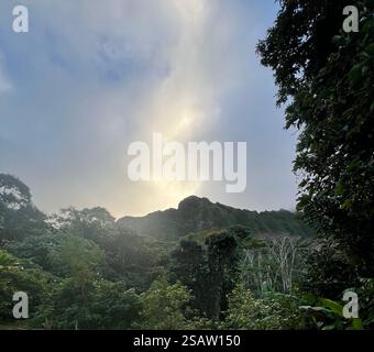 Majestätische Hawaiianische Berge Stockfoto