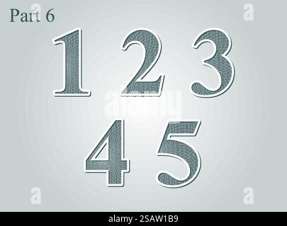 Guillochenzahlen Diplom-Zertifikat Geldraster-Textur. Vektorabbildung... Guillochenzahlen Diplom-Zertifikat Geldraster-Textur Stock Vektor