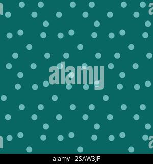 Einfaches grünes blaues Polka-Vektor-Hintergrund nahtloses Muster. Einfaches nahtloses Muster mit grünem blauem Polka-Hintergrund Stock Vektor