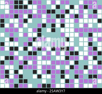 Farbmosaik. Farbenfroher Hintergrund. Abstraktes Nahtmuster. Vektorgrafik. Stock Vektor