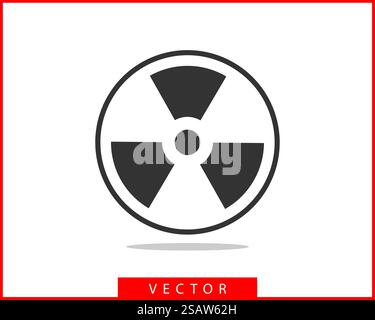 Strahlung Symbol Vektor. Warnung Radioaktives Zeichen Gefahrensymbol. Stock Vektor