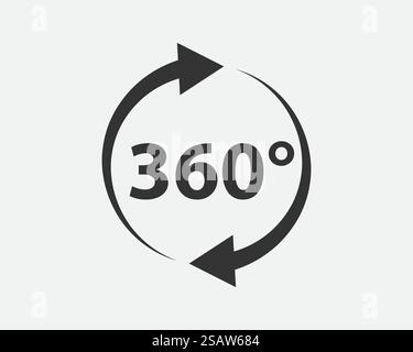 Symbol für 360-Grad-Ansichtsvektor. Schilder und Symbole für Websites, Webdesign, mobile App. Symbol für 360-Grad-Ansichtsvektor Stock Vektor