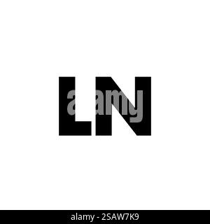 Trendige Designvorlage für Buchstaben L und N, LN-Logo. Minimaler Monogramm-Initiallogotyp für die Unternehmensidentität. Stock Vektor