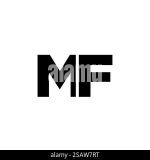 Trendige Schriftgröße M und F, MF-Logo-Designvorlage. Minimaler Monogramm-Initiallogotyp für die Unternehmensidentität. Stock Vektor