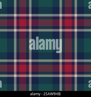 Nahtloses Muster aus kariertem, diagonalem Gewebe mit Karomuster. Flaches Design. Vektorabbildung... Nahtloses Muster aus kariertem, diagonalem Gewebe mit Karomuster Stock Vektor