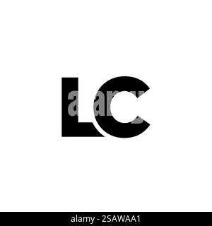 Trendige Designvorlage mit L und C, LC-Logo. Minimaler Monogramm-Initiallogotyp für die Unternehmensidentität. Stock Vektor