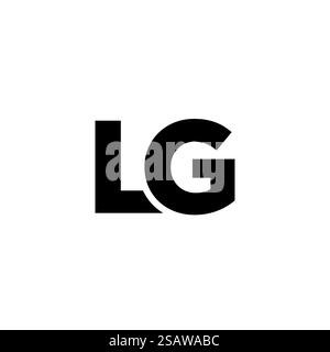 Trendige Designvorlage für Buchstaben L und G, LG-Logo. Minimaler Monogramm-Initiallogotyp für die Unternehmensidentität. Stock Vektor