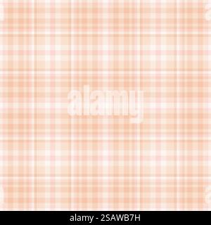 Hintergrund mit Pelzmuster und Karomuster, nahtlose Textur aus Textil. Fischgrätmuster-Vektor-Schottenmuster in hellen und orangen Farben. Stock Vektor