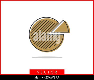 Symbol Kreisdiagramm. Kreis Diagramm Vektor. Diagramme Diagramme logo Vorlage. Stock Vektor