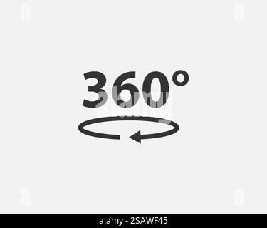 Symbol für 360-Grad-Ansichtsvektor. Schilder und Symbole für Websites, Webdesign, mobile App. Symbol für 360-Grad-Ansichtsvektor Stock Vektor
