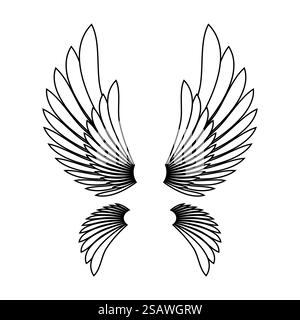 Design-Element für Angel Wings-Vorlage. Vektorabbildung... Design-Element für Angel Wings-Vorlage Stock Vektor