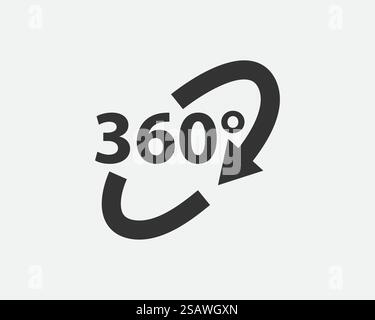 Symbol für 360-Grad-Ansichtsvektor. Schilder und Symbole für Websites, Webdesign, mobile App. Symbol für 360-Grad-Ansichtsvektor Stock Vektor