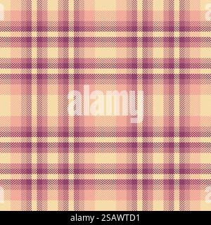 Textiler Hintergrund Muster der Vektortextur Check mit einem karierten Tartan nahtlosen Stoff in roten und rosa Farben. Textiler Hintergrund Muster der Vektortextur Check mit einem karierten Schottenstoff nahtlos. Stock Vektor