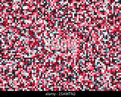 Modernes rotes Tarnmuster im abstrakten Stil. Vektorillustration helles Design. Digitale Tarnung Hintergrund. Stock Vektor