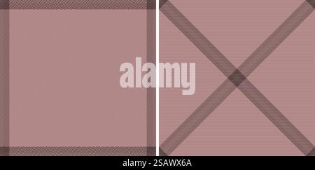 Hintergrund-Muster-Plaid von Schottenkaromuster Stoff mit einem Textil nahtlosen Vektor in Kaffeefarben. Hintergrund-Muster-Plaid aus Schottenkaromuster mit einem Textil nahtlosen Vektor. Stock Vektor