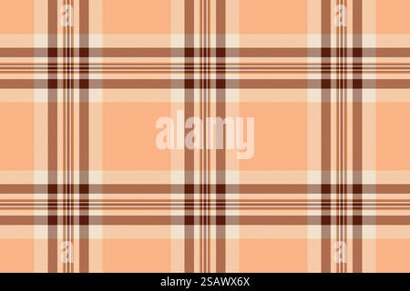 Hintergrundgewebe nahtlos von Texturmuster Vektor mit einem textilen Check Schottenkaro in Orange und hellen Farben. Hintergrundgewebe nahtlos von Texturmuster Vektor mit einem textilen Karo Schottenkaro. Stock Vektor