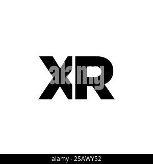 Trendige Designvorlage für Buchstaben X und R, XR-Logo. Minimaler Monogramm-Initiallogotyp für die Unternehmensidentität. Stock Vektor
