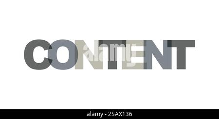 Inhalt Visitenkartentext. Modernes Poster mit Schriftzügen. Symbol mit farbigem Schriftzug. Phrasen Vektordruck Designelemente. Stock Vektor