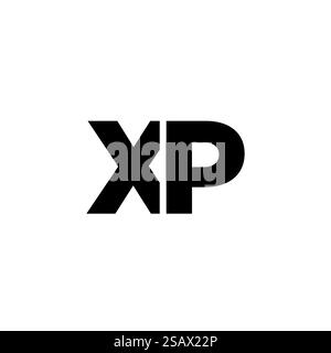 Trendige Designvorlage für Buchstaben X und P, XP-Logo. Minimaler Monogramm-Initiallogotyp für die Unternehmensidentität. Stock Vektor