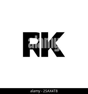 Trendige Schriftgröße R und K, RK-Logo-Vorlage. Minimaler Monogramm-Initiallogotyp für die Unternehmensidentität. Stock Vektor
