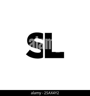 Trendige Design-Vorlage für Buchstaben S und L, SL-Logo. Minimaler Monogramm-Initiallogotyp für die Unternehmensidentität. Stock Vektor