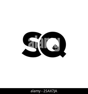 Trendige Design-Vorlage mit S und Q, SQ-Logo. Minimaler Monogramm-Initiallogotyp für die Unternehmensidentität. Stock Vektor