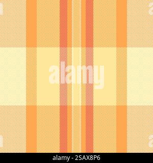 Heritage Tartan Strukturmuster, ländlicher Hintergrund karierter Vektor. Schickes, nahtloses Textil-Karomuster in Orange und Gelb. Schottenmuster des Hintergrund-Plaid-Vektors mit einem textilen Karomuster nahtlos. Stock Vektor