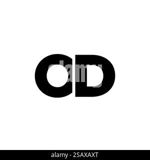 Trendige Vorlage mit O und D-Schriftzug und OD-Logo. Minimaler Monogramm-Initiallogotyp für die Unternehmensidentität. Stock Vektor