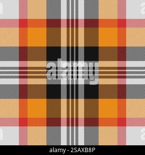 Textilmusterhintergrund des karierten Vektortartan mit einem Stoffstrukturcheck nahtlos in gainsboro und schwarzen Farben. Textil-Muster-Hintergrund des karierten Vektortartan mit einem Stoff-Textur-Check nahtlos. Stock Vektor