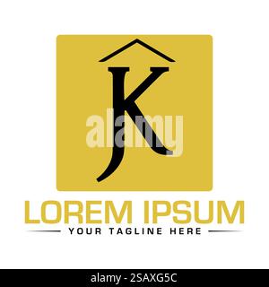 JK Letter Logodesign Stock Vektor