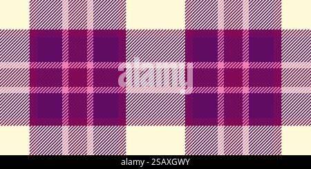 Holzfäller nahtloses Hintergrundmuster, hanukkah Tartan Check Vektor. Die karierte Textur aus Textilgewebe in rosa und hellgoldenrotem Gelb. Stock Vektor