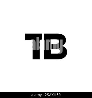 Trendige Designvorlage für T und B, TB-Logo. Minimaler Monogramm-Initiallogotyp für die Unternehmensidentität. Stock Vektor