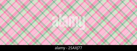 Nahtloses Gewebe mit Pop-Schottenmuster, Collage-Vektor-Check-Textur. Möbel kariertes Muster Textil Hintergrund in hellen und rosa Farbe. Stock Vektor