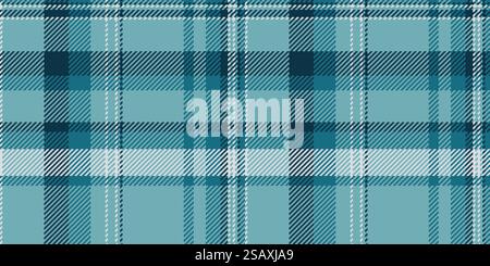 Verziertes, kariertes Textilgewebe, nahtloses Karomuster. Einzigartiger Textur-Tartan-Hintergrundvektor in Cyan und dunkler Farbe. Verziertes, kariertes Textilgewebe, nahtloses Karomuster. Einzigartiger Textur-Tartan-Hintergrundvektor in Cyan- und dunklen Farben. Stock Vektor