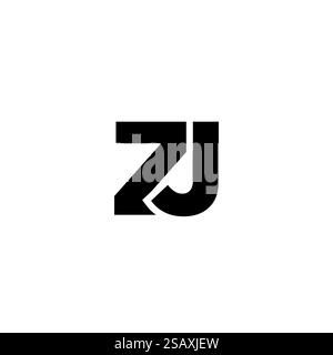 Trendige Designvorlage mit Z- und J-Schriftzug. Minimaler Monogramm-Initiallogotyp für die Unternehmensidentität. Stock Vektor