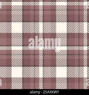 Textiles Hintergrundmuster von Schottenvektortextur mit kariertem, nahtlosem Karomuster in Pastellfarben und Meeresschalen. Textiles Hintergrundmuster aus Schottenvektor-Textur mit einem karierten nahtlosen Karomuster. Stock Vektor