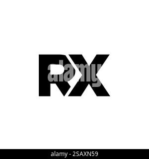 Trendige Designvorlage mit den Buchstaben R und X, RX. Minimaler Monogramm-Initiallogotyp für die Unternehmensidentität. Stock Vektor