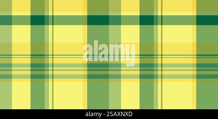 Advertisement nahtlose Vektortextilien, Rock Stoff Textur Plaid. Modisches Muster Tartan Hintergrund Check in gelb und mintfarben. Advertisement nahtlose Vektortextilien, Rock Stoff Textur Plaid. Modisches Muster im Hintergrund mit Schottenmuster in Gelb- und Mintfarben. Stock Vektor