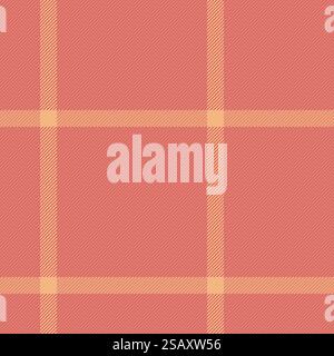 Hut nahtloser Hintergrund Tartan, Business Vektor Stoff Check. Faserkariertes Textil-Muster in Rot und Orange. Hut nahtloser Hintergrund Tartan, Business Vektor Stoff Check. Textilmuster mit Faserkaromuster in Rot und Orange. Stock Vektor