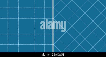 Kariertes Textilgewebe mit nahtloser Karomuster-Textur mit einem Vektor-Hintergrund-Muster-Schottenmuster. In Himmelsfarben. Farbenfrohe abstrakte, geometrisch karierte Tapete. Kariertes Textilgewebe mit nahtloser Karomuster-Textur mit einem Vektor-Hintergrund-Muster-Schottenmuster. In den Farben des Himmels. Farbenfrohe abstrakte, geometrisch karierte Tapete. Stock Vektor