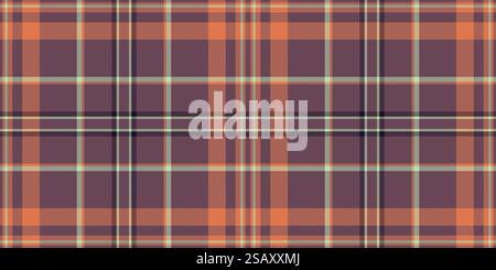 Grungy Hintergrund Vektor Textil, Bettdecke nahtlose Muster Stoff. Idealstruktur Tartankaromuster in rosa und orangen Farben. Grungy Hintergrund Vektor Textil, Bettdecke nahtlose Muster Stoff. Das Karomuster in Pink und Orange mit Idealstruktur. Stock Vektor