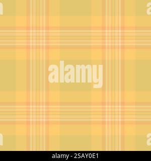 Fabriktextil-Schottenkaro, hanukkah-Karo-Textur-Check. Minimalistisches Hintergrundvektor nahtloses Muster in den Farben Orange und Orange. Stock Vektor