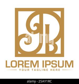 JB Letter Logodesign Stock Vektor