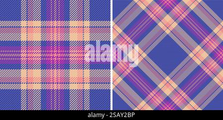 Nahtlose Textur des Vektor-Hintergrund-Check mit einem karierten Stoff-Muster-Schottenmuster. In Vintage-Farben gehalten. Breite Gittermuster in moderner Mode. Nahtlose Textur des Vektor-Hintergrund-Check mit einem karierten Stoff-Muster-Schottenmuster. In Vintage-Farben gehalten. Breite Gittermuster in moderner Mode. Stock Vektor